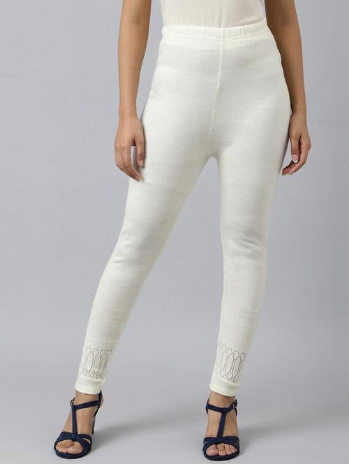 white solid full length leggings - 19130698 - Very Small Image - 1