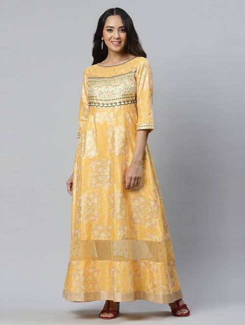 fit & flare ethnic dress - 19130723 - Very Small Image - 1