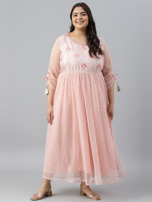fit & flare ethnic dress - 19130726 - Very Small Image - 1