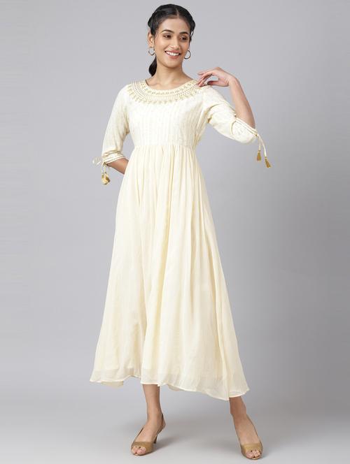 fit & flare ethnic dress - 19130728 - Very Small Image - 1