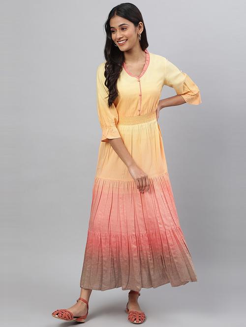 fit & flare ethnic dress - 19130754 - Very Small Image - 1