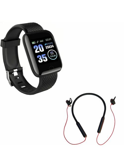 smart watch and neckband hearphones gift combo - 19131516 - Very Small Image - 1