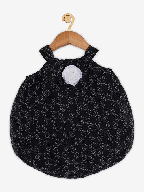 kids girls black printed romper - 19132090 - Very Small Image - 1