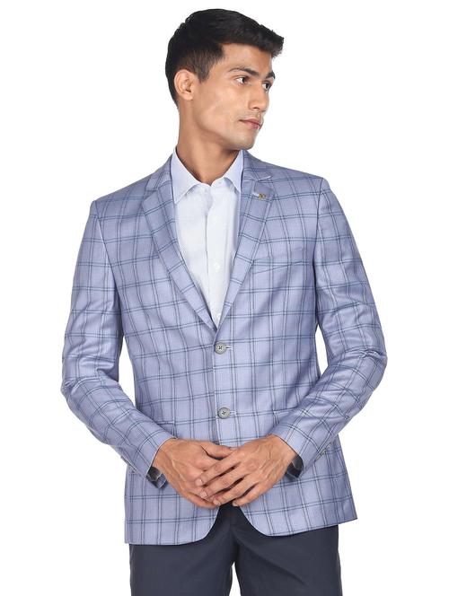 notched lapel single breasted formal blazer - 19132102 - Very Small Image - 1