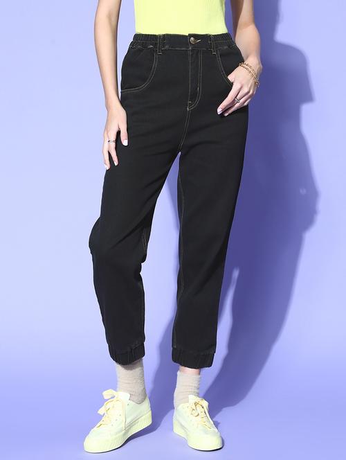 high rise washed denim jean - 19133795 - Very Small Image - 1