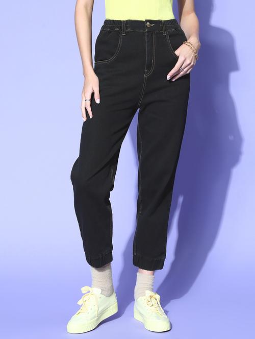 high rise washed denim jean - 19133800 - Very Small Image - 1