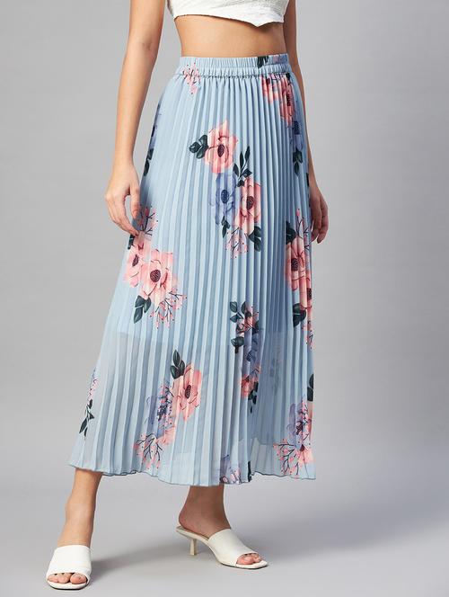 high rise floral flared skirt - 19133814 - Very Small Image - 1