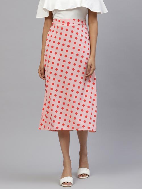 high rise polka dot a-line skirt - 19133821 - Very Small Image - 1