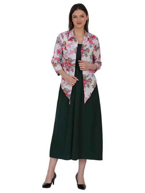 green solid a-line dress - 19134067 - Very Small Image - 1