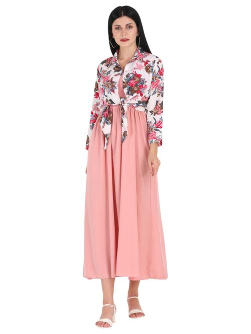 pink solid a-line dress - 19134082 - Very Small Image - 1