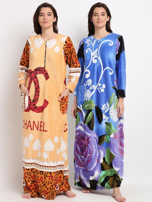 pack of 2 printed nighties - 19136481 - Very Small Image - 1