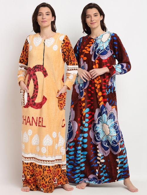 pack of 2 printed nighties - 19136483 - Very Small Image - 1