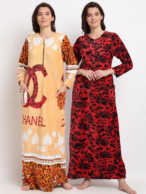 pack of 2 printed nighties - 19136487 - Very Small Image - 1