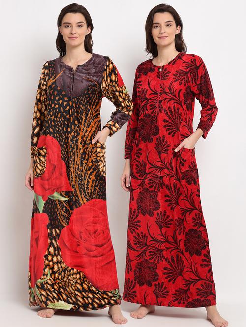 pack of 2 printed nighties - 19136497 - Very Small Image - 1