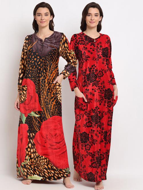 pack of 2 printed nighties - 19136509 - Very Small Image - 1