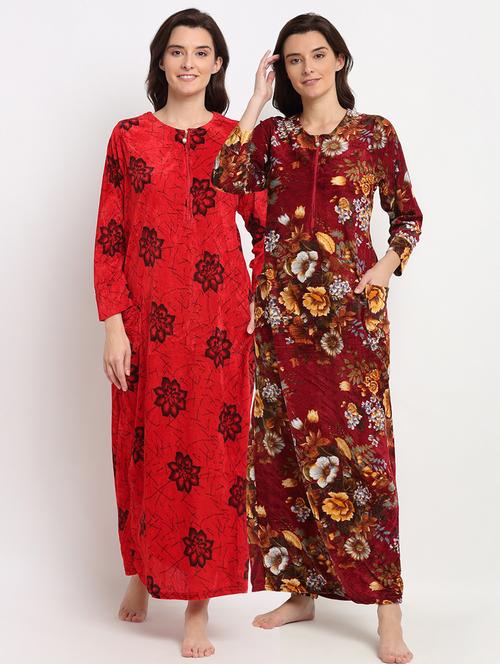pack of 2 printed nighties - 19136523 - Very Small Image - 1