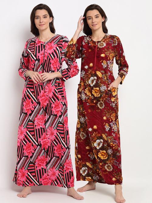 pack of 2 printed nighties - 19136524 - Very Small Image - 1