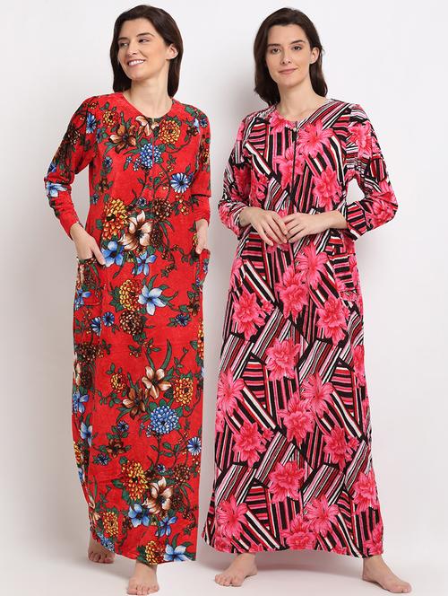 pack of 2 printed nighties - 19136540 - Very Small Image - 1