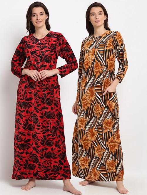 pack of 2 printed nighties - 19136552 - Very Small Image - 1