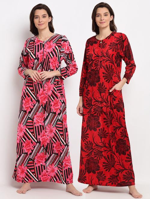 pack of 2 printed nighties - 19136569 - Very Small Image - 1