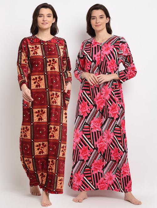 pack of 2 printed nighties - 19136581 - Very Small Image - 1