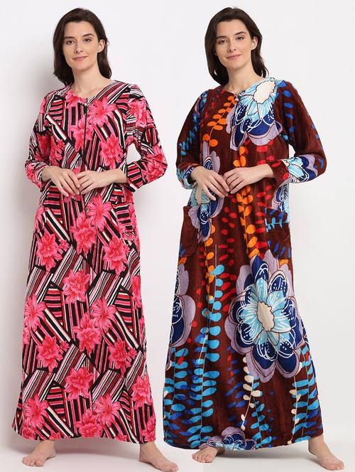 pack of 2 printed nighties - 19136614 - Very Small Image - 1