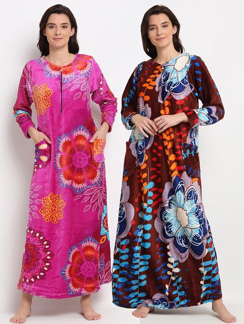 pack of 2 printed nighties - 19136616 - Very Small Image - 1