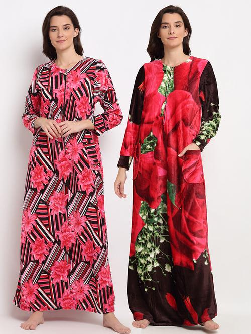pack of 2 printed nighties - 19136623 - Very Small Image - 1