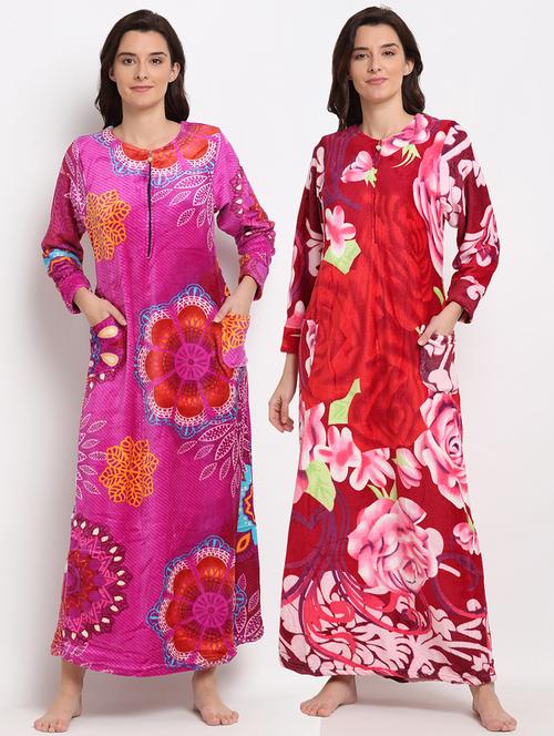 pack of 2 printed nighties - 19136633 - Very Small Image - 1