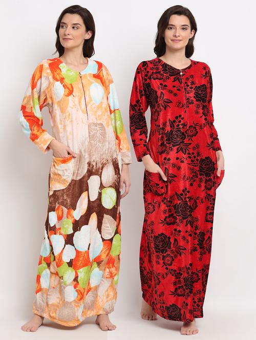 pack of 2 printed nighties - 19136650 - Very Small Image - 1