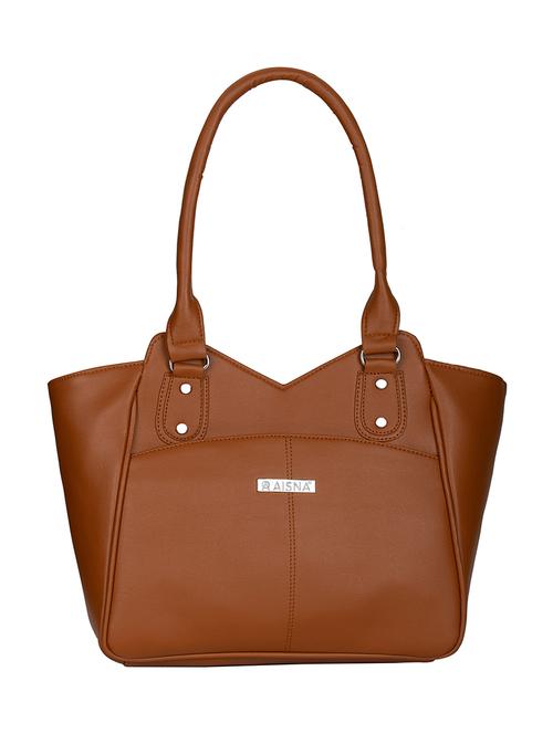 tan coloured leatherette regular sling bag - 19136790 - Very Small Image - 1