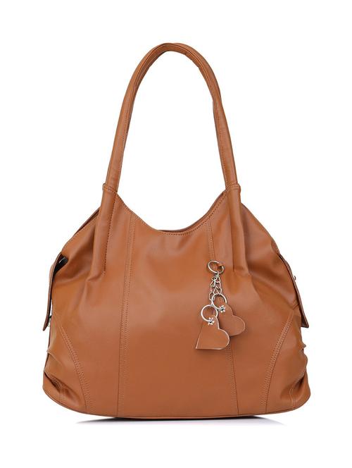 tan coloured leatherette regular sling bag - 19136791 - Very Small Image - 1