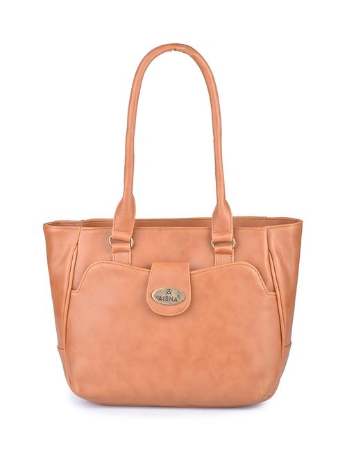 orange coloured leatherette regular sling bag - 19136798 - Very Small Image - 1