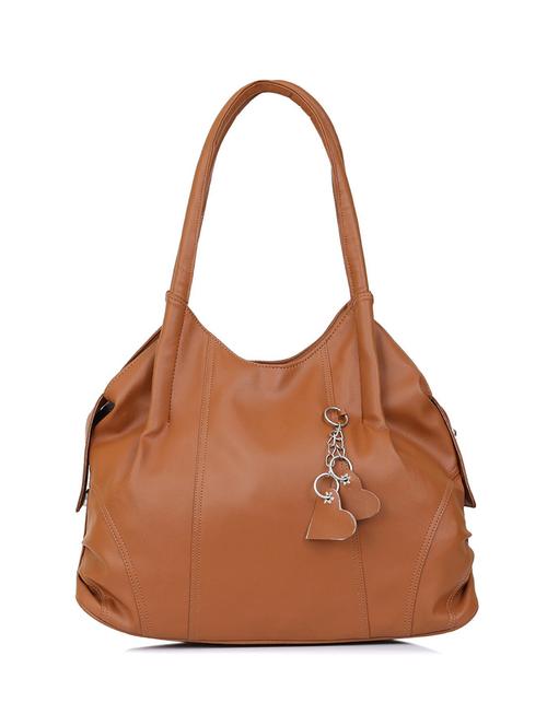 tan coloured leatherette regular sling bag - 19136807 - Very Small Image - 1