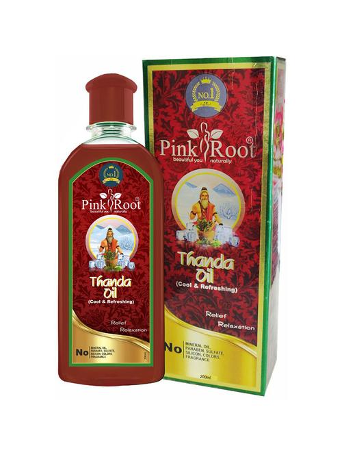 pink root thanda oil cool & refreshing relief relaxing oil - 200ml - 19136899 - Very Small Image - 1