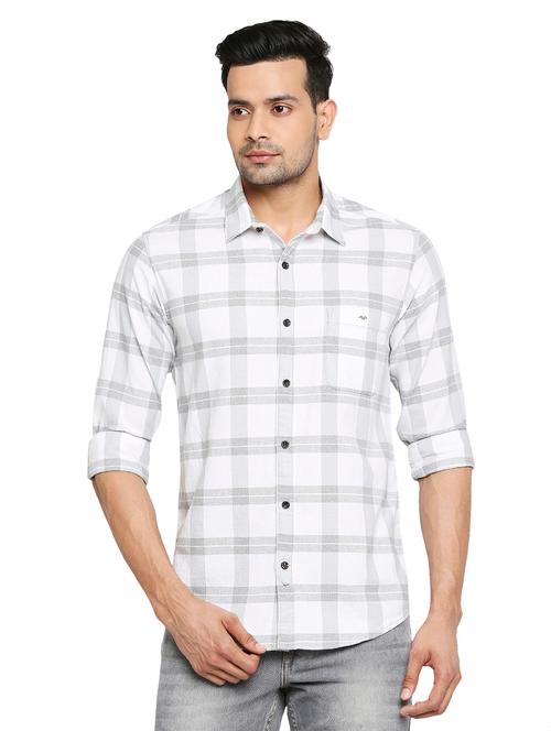 white checkered casual shirt - 19137482 - Very Small Image - 1