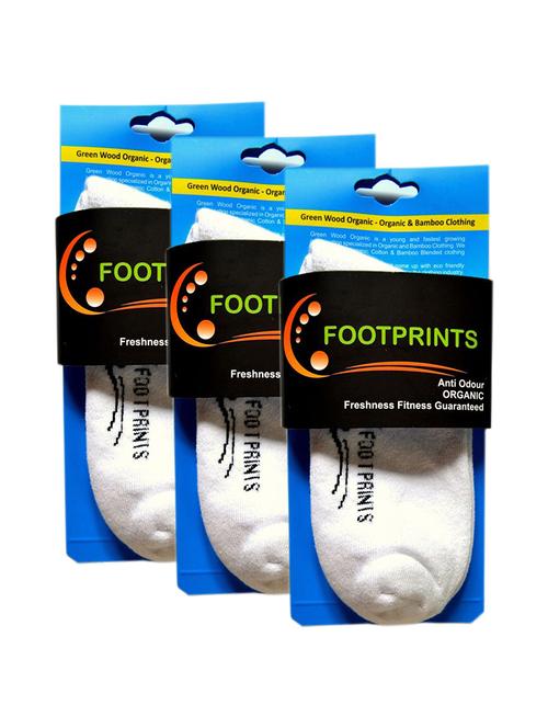 pack of 3 white ankle length sock - 19138119 - Very Small Image - 1