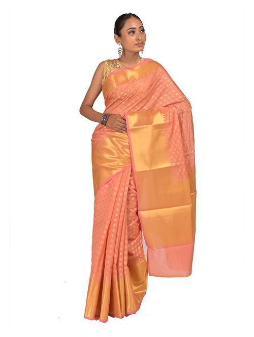 self design woven saree with blouse - 19138201 - Very Small Image - 1