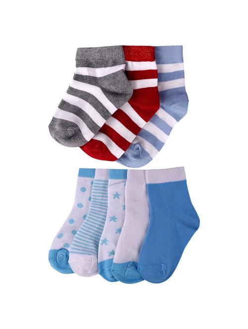 kids pack of 8 ankle length soc - 19138210 - Very Small Image - 1