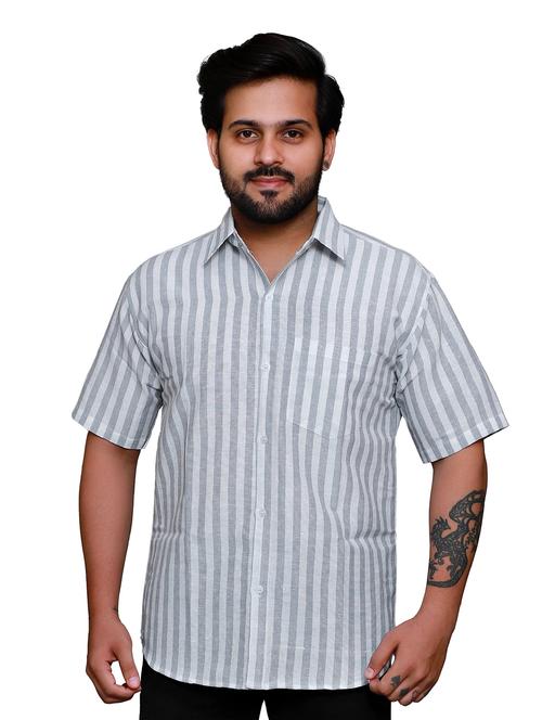 grey striped casual shirt - 19138336 - Very Small Image - 1