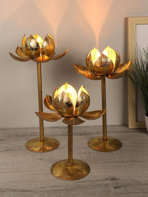 gold tealight holder set - 19138424 - Very Small Image - 1