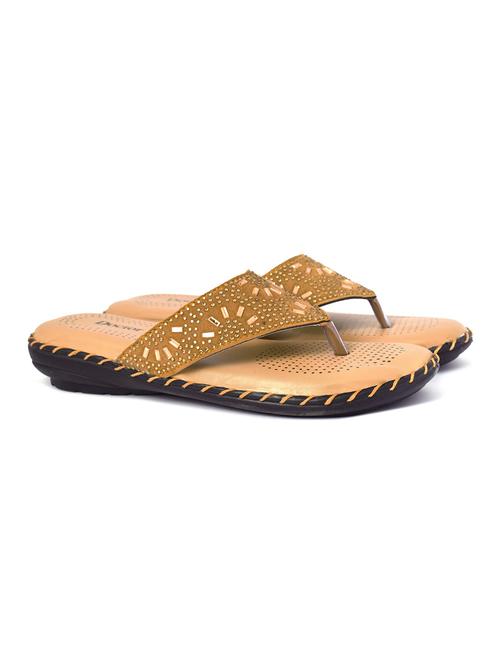 tan colored slip on flat sandal - 19138586 - Very Small Image - 1