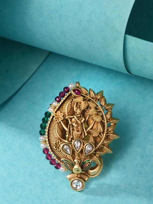 multi colored brass colored finger ring - 19138995 - Very Small Image - 1
