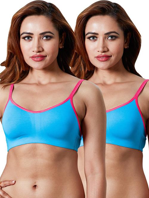 pack of 2 solid regular bra - 19139256 - Very Small Image - 1
