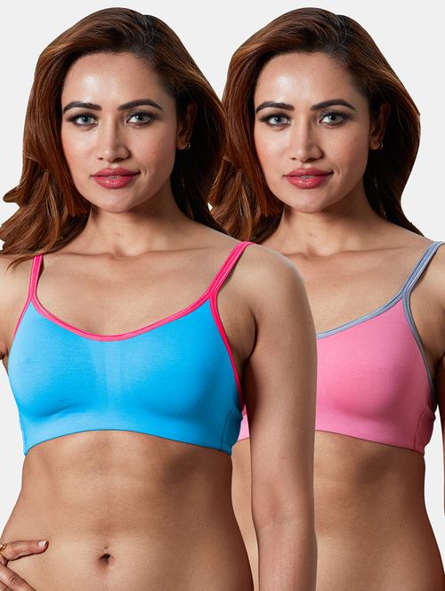 multi colored cotton blend regular bra - 19139258 - Very Small Image - 1