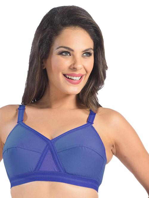 blue solid regular bra - 19139379 - Very Small Image - 1