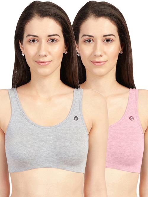 pack of 2 solid regular bra - 19139830 - Very Small Image - 1