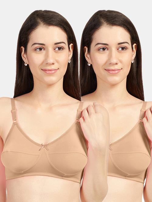 women pack of 2 solid bra combo - 19140095 - Very Small Image - 1