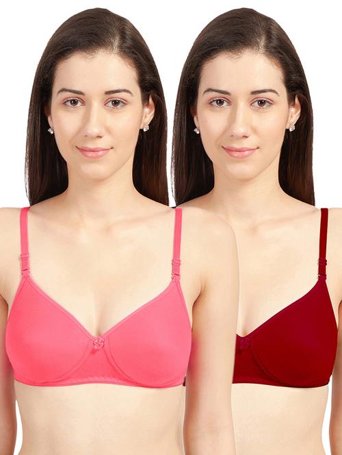 multi colored cotton blend regular bra - 19140135 - Very Small Image - 1