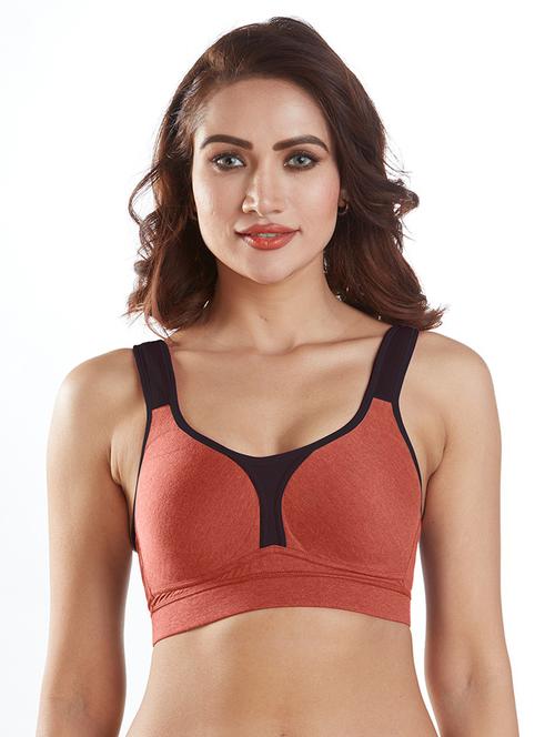 solid full coverage sports bra - 19140369 - Very Small Image - 1